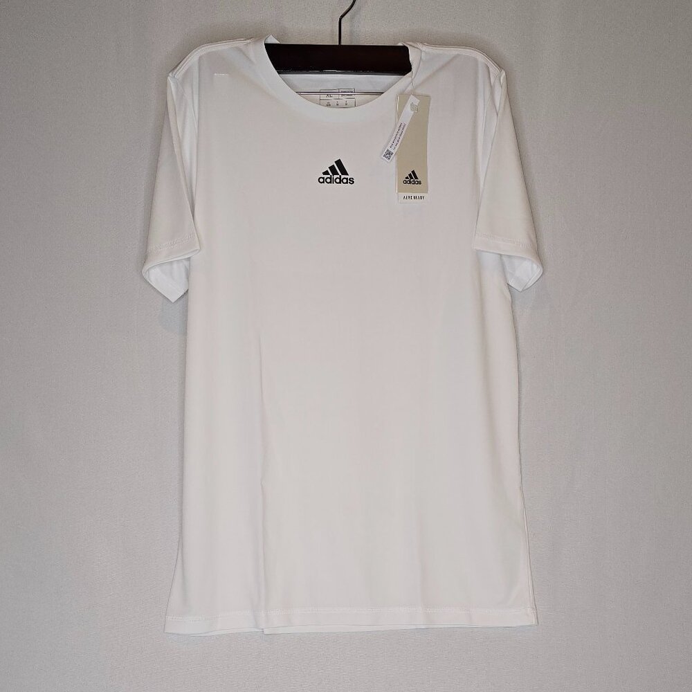 Adidas Youth Short Sleeve Pregame Tee in White, Various Sizes, NWT